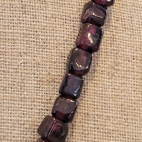 NATURAL GEMSTONES RHODOLITE RED GARNET 16" LONG - Picture 5 of 7